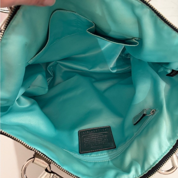 COACH•vintage #15331 poppy art glam Y2K jacquard tote bag EUC - Picture 12 of 12